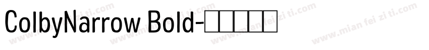 ColbyNarrow Bold字体转换